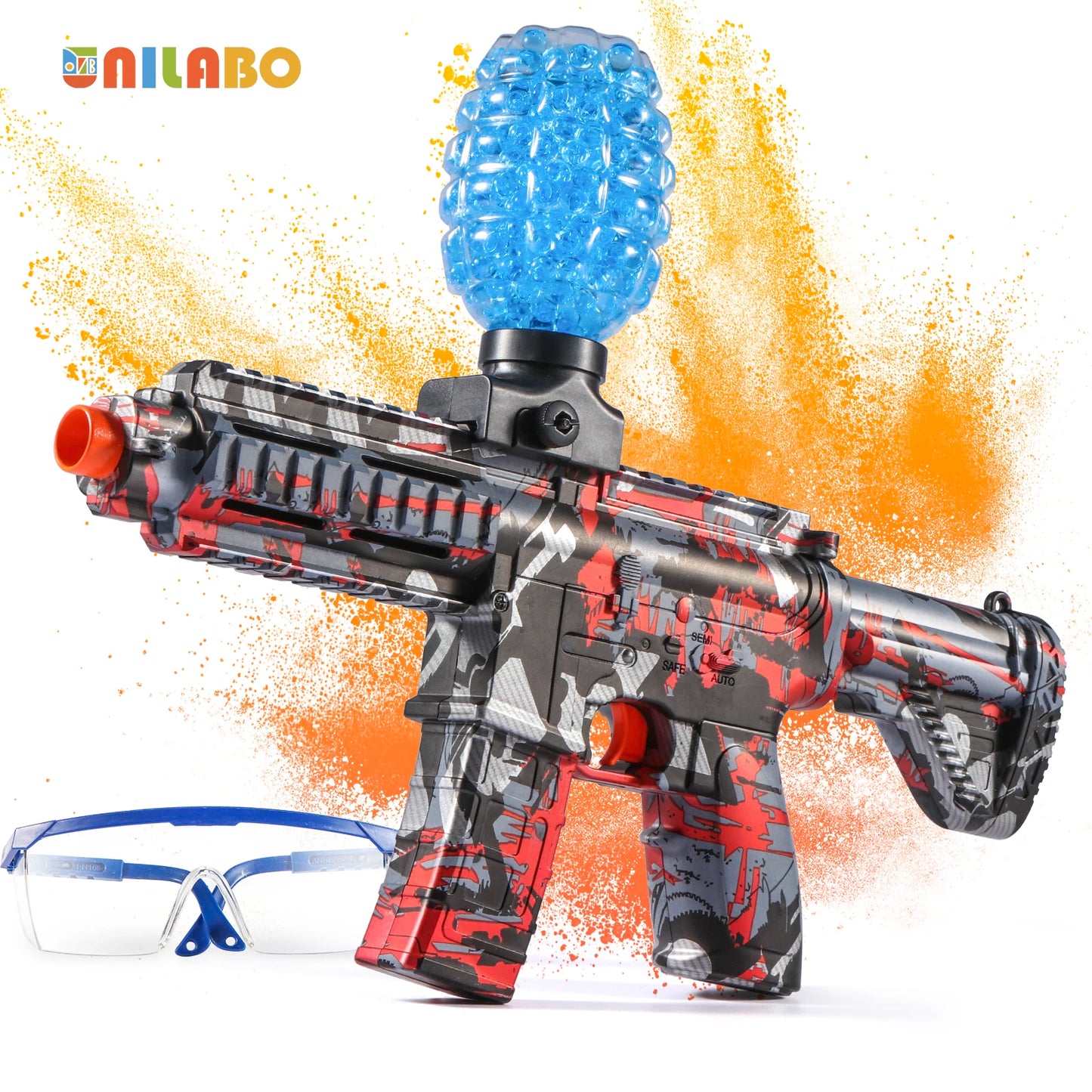 M416 Electric Ball Blaster Toy Gun – High-Speed Metallic Finish, Rechargeable, Halloween & Thanksgiving Gift (Bullets Not Included)