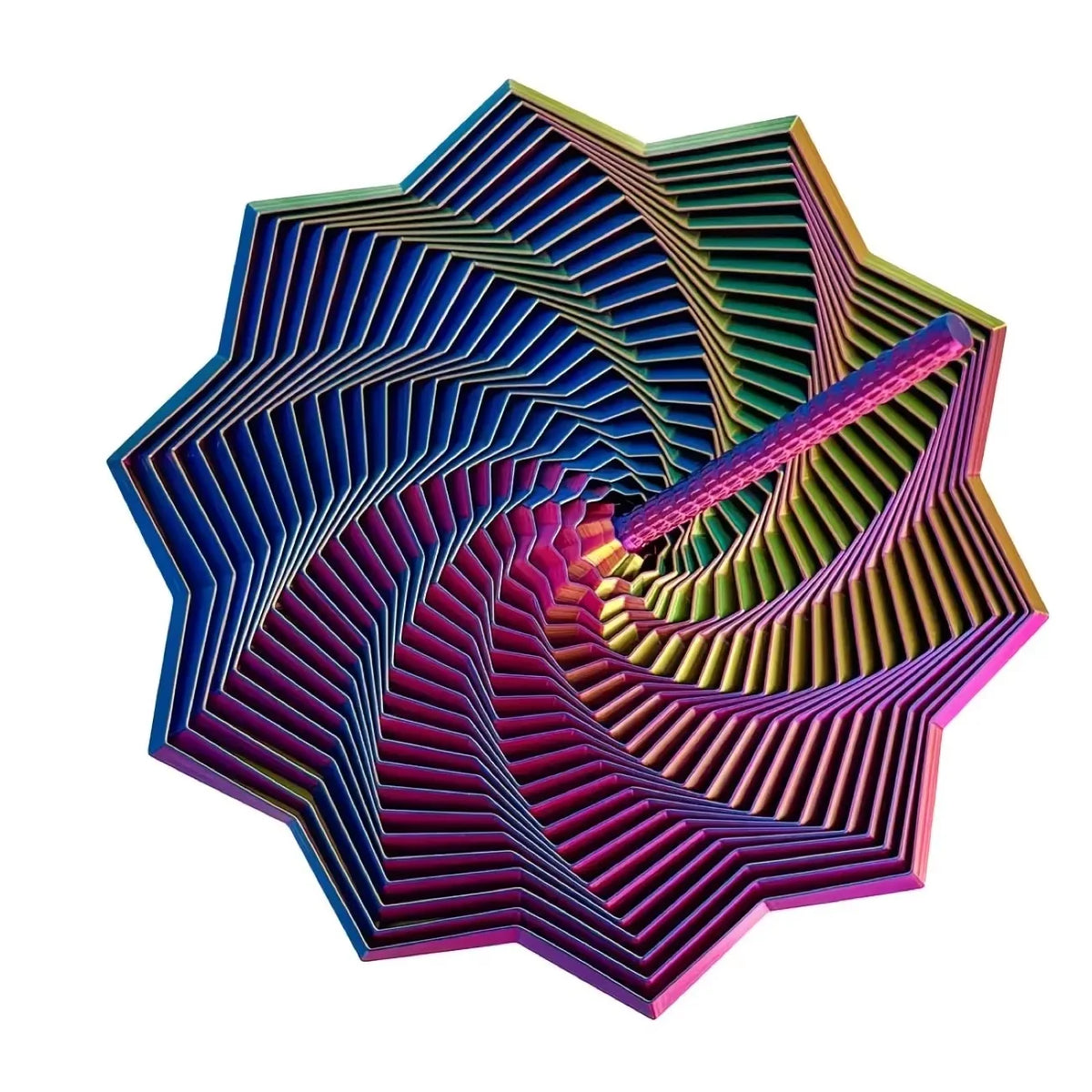 3D Printed Fidget Star - Visual Illusion Spiral Sensory Stress Relief Toy