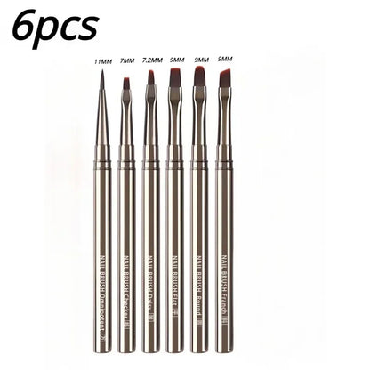 Nail Art Liner Brushes – Striping & Drawing Pens for Elongated Lines, 6–25mm Professional Manicure Design Tools