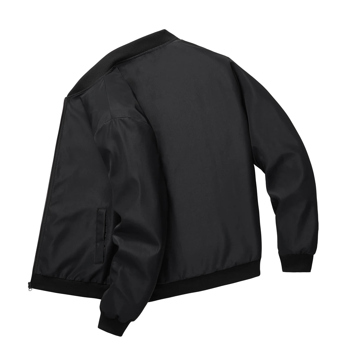2024 Men's Spring Autumn Jacket – Short Loose Baseball Collar, Solid Color, Business Casual Thin Coat