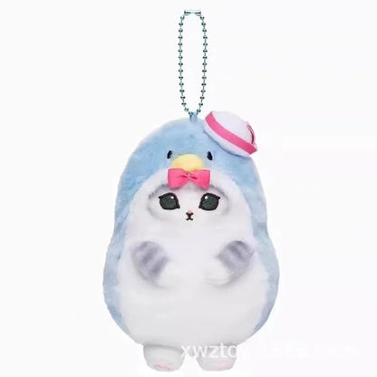Kawaii Mofusand Shark Cat Keychain – Cute Cartoon Pendant Doll for Backpack & Decor