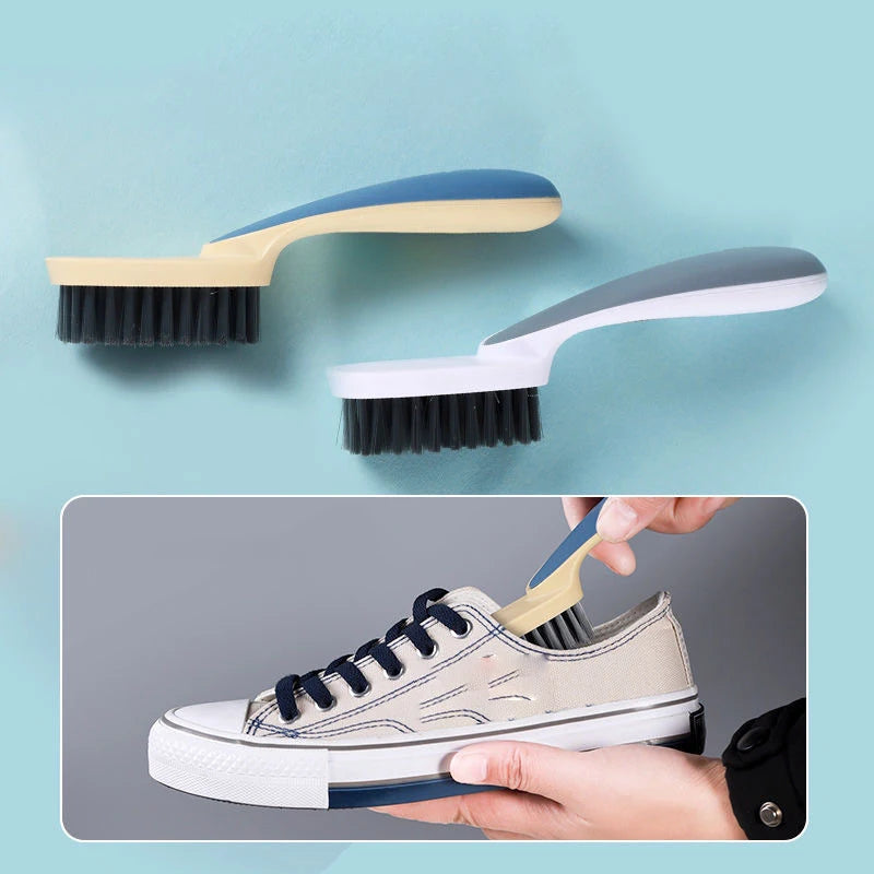 3 Side Cleaning Shoe Brush - S Shape Plastic Shoe Cleaner for Suede, Snow Boot, and Leather Shoes