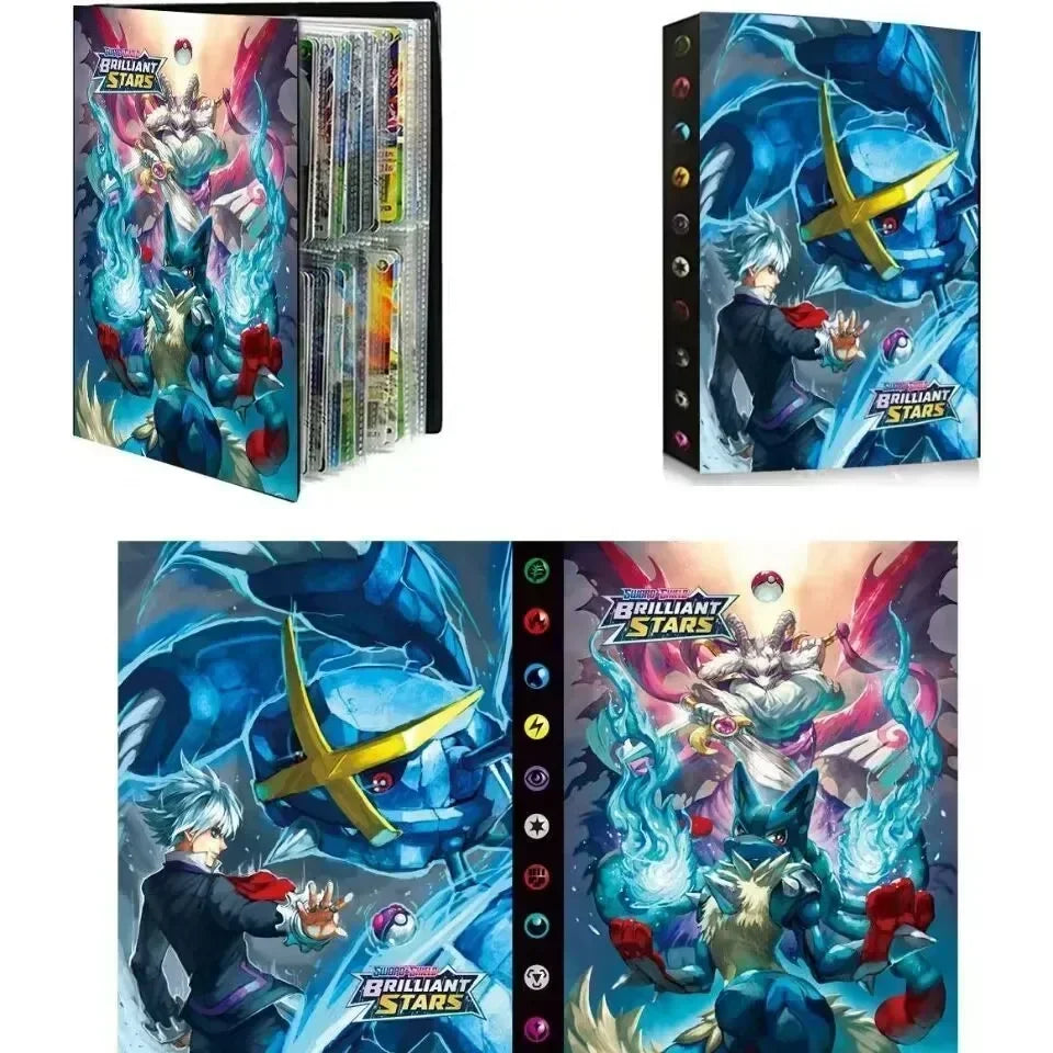 Pokémon Trading Card Binder - 4-Grid Collectible Card Album Holder for Kids and Trading Card Collections
