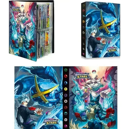 Pokémon Trading Card Binder - 4-Grid Collectible Card Album Holder for Kids and Trading Card Collections