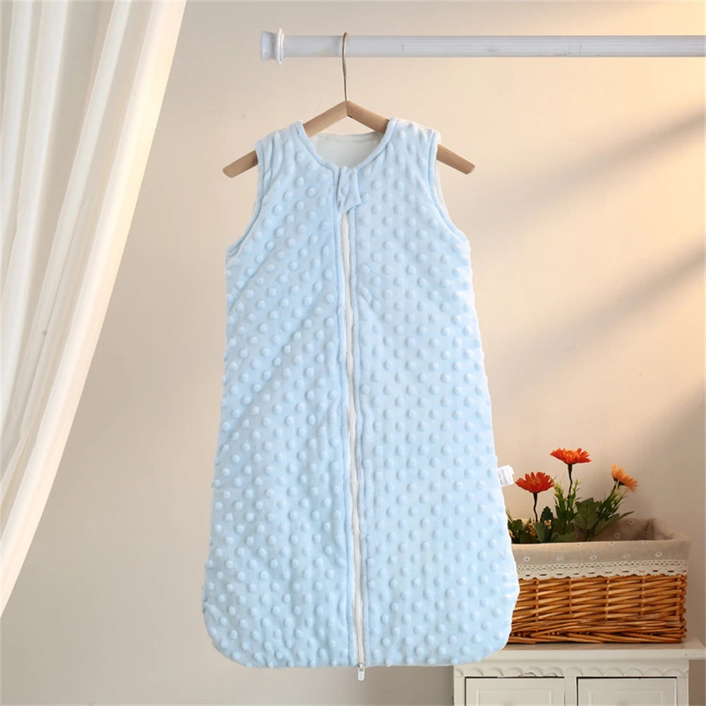 Baby Sleeping Bag - Warm Velvet Sleeveless Newborn Sleep Sack for Autumn & Winter Anti-Kick Comfort
