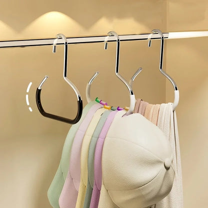 5PCS Manganese Steel Round Hooks — Strong Multi-Purpose Hangers for Hats, Ties, Scarves & Bags