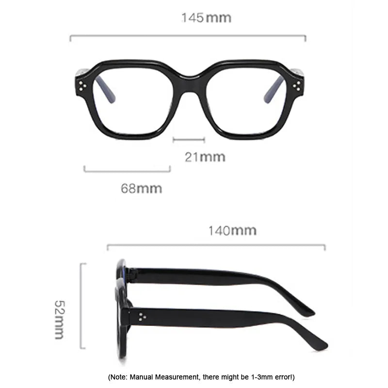Retro Anti-Blue Light Computer Glasses – Oversized Trendy Eyeglasses for Women & Men, Stylish Classic Spectacles by Ouclos