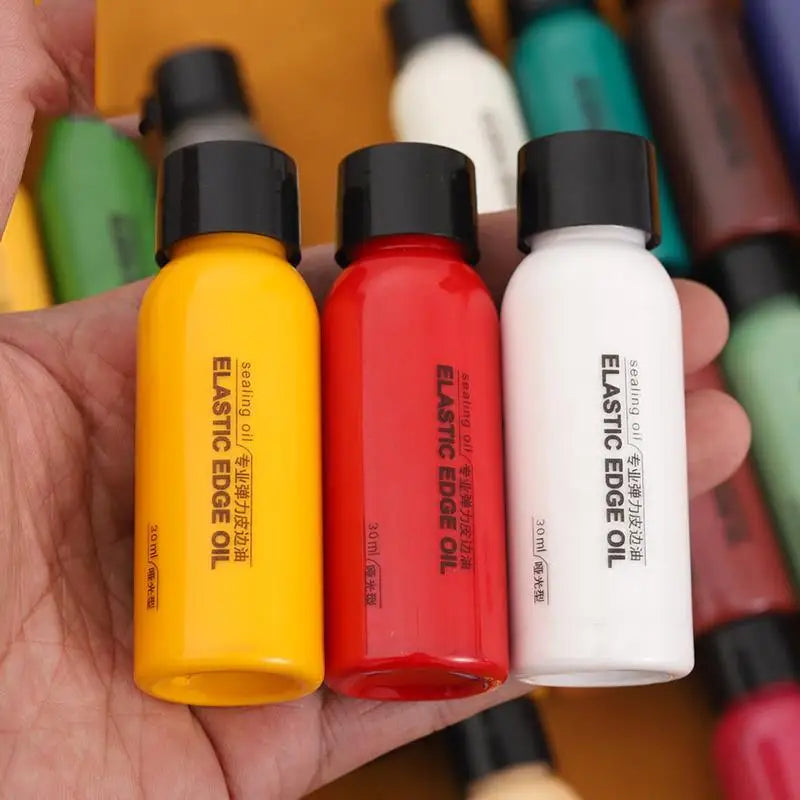 30ml Leather Edge Paint — Oil Dye Color Coats for Leather Edges, DIY Leather Shoe Finish Pigment Supplies