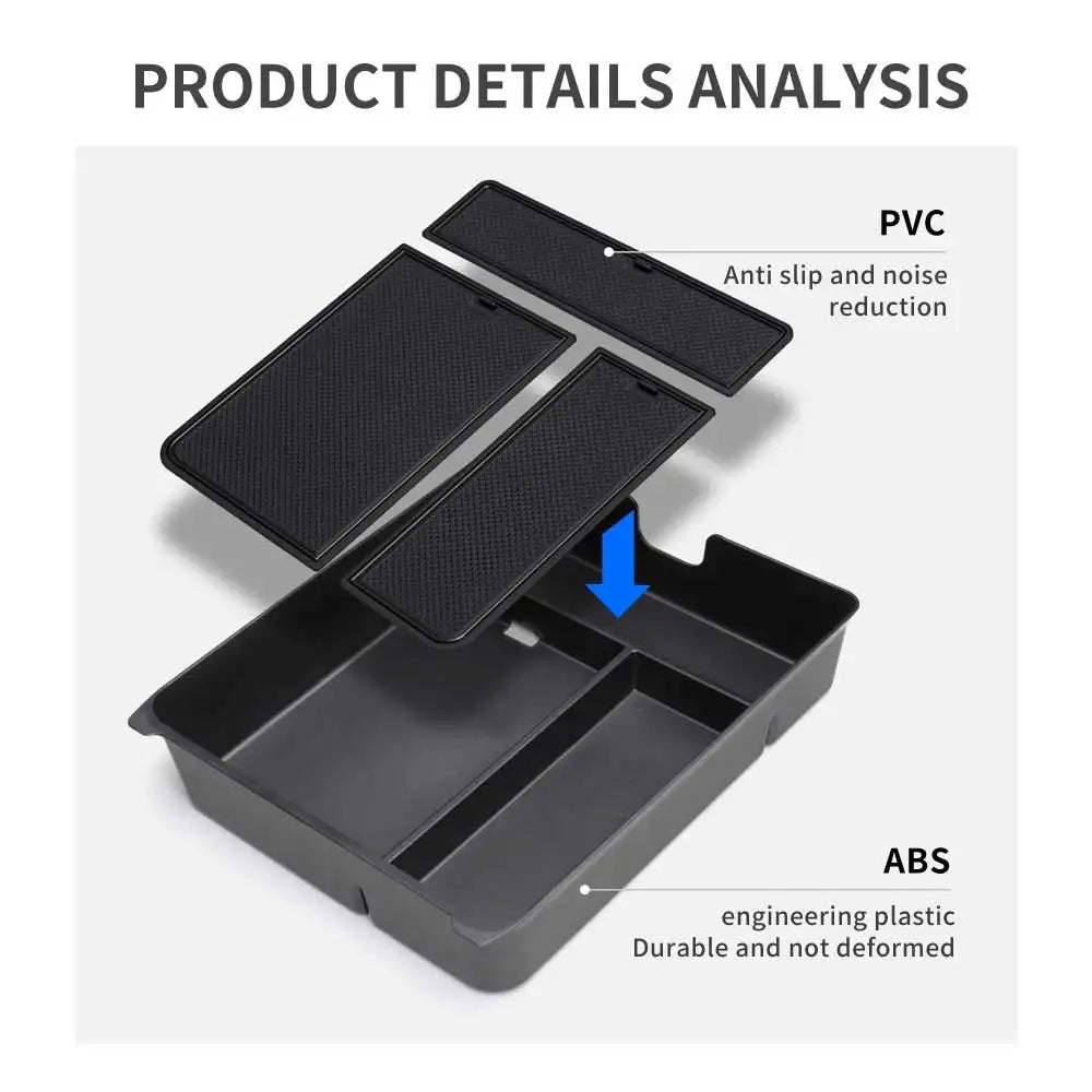 Car Armrest Box Center Console Storage Tray for Honda Pilot 2023–2025, Passport 2024–2026 & Ridgeline 2024–2025 Interior Organizer