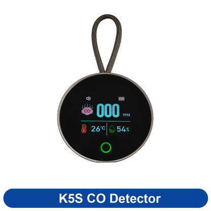 FMAi K5S 3-in-1 Carbon Monoxide Detector - Portable CO Monitor with Temperature & Humidity Sensor for Home, Car, RV & Travel
