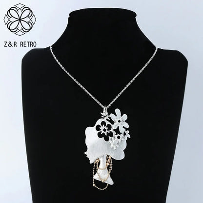Vintage Long Chain Necklace – Irregular Gothic Pendant Jewelry for Women, 2023 Trendy Fashion Accessories