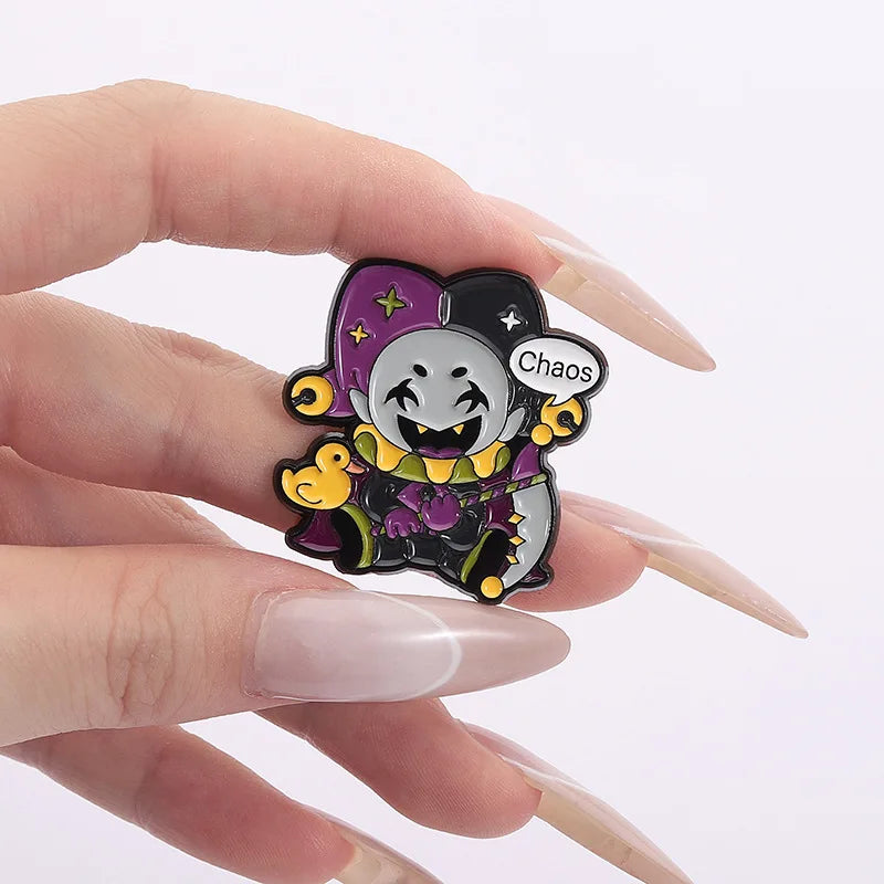 4-Piece Deltarune Enamel Pin Set - Susie & Kris RPG Game Character Brooches for Backpacks, Jackets & Fan Gifts