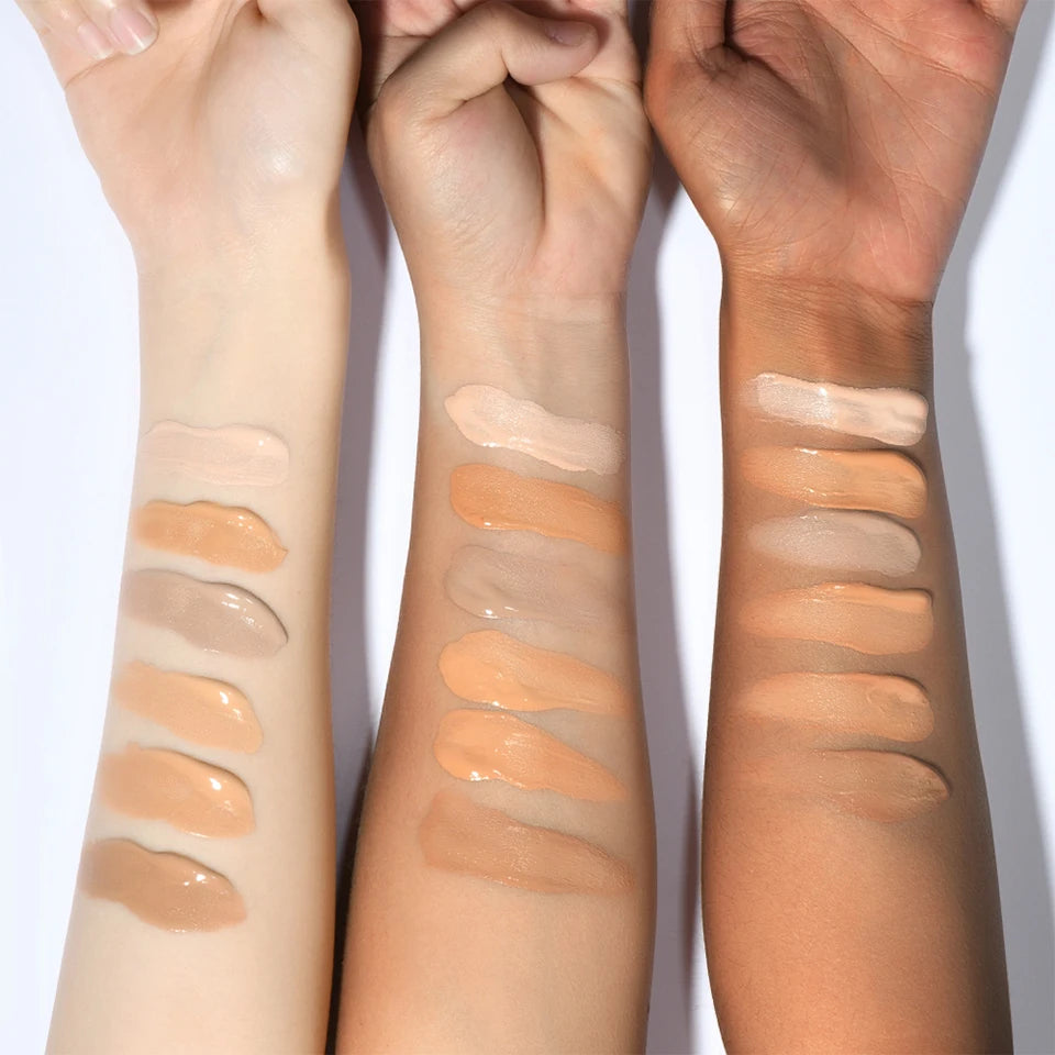 Flawless All-Day Waterproof Concealer & Foundation – 6-Color Full Coverage Moisturizing Makeup for Women