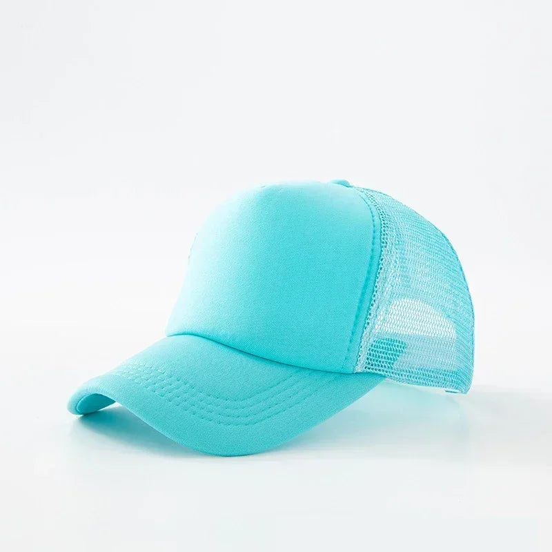 Custom Logo Trucker Hat - Adjustable Polyester Mesh Baseball Cap for Men & Women