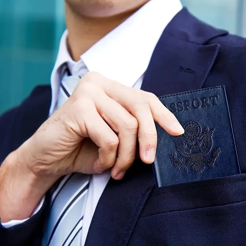 Leather Car Registration & Insurance Holder – Men's Driving License Cover, Auto Documents & Credit Card Storage Bag