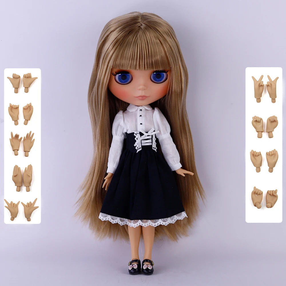 ICY DBS Blyth 1/6 Joint Doll – 30cm Tan Skin Matte Face BJD Girl Doll Toy Gift