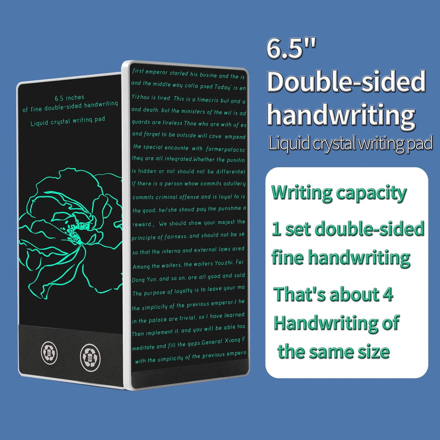 6.5-inch Full Screen Superfine Handwriting LCD Writing Tablet: Magnetic Sketch Pad, Liquid Crystal Drawings Board for Meeting Content