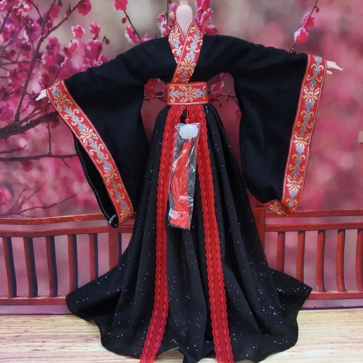 1/3 BJD Doll Hanfu Outfit – Ancient Style Long Skirt Fairy Dress for 60cm Princess Dolls, Accessories Only (No Doll)