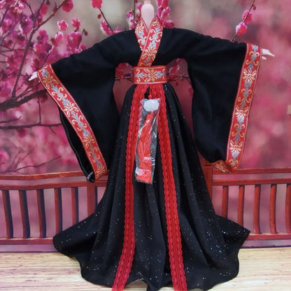 1/3 BJD Doll Hanfu Outfit – Ancient Style Long Skirt Fairy Dress for 60cm Princess Dolls, Accessories Only (No Doll)