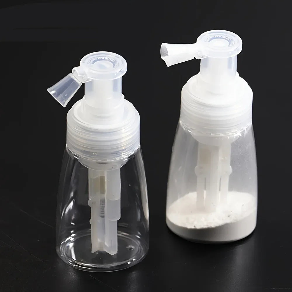 140ml Powder Atomizer Bottle - Rotating Talcum, Lotion & Emulsion Dispenser for Barber, Salon & Travel Use