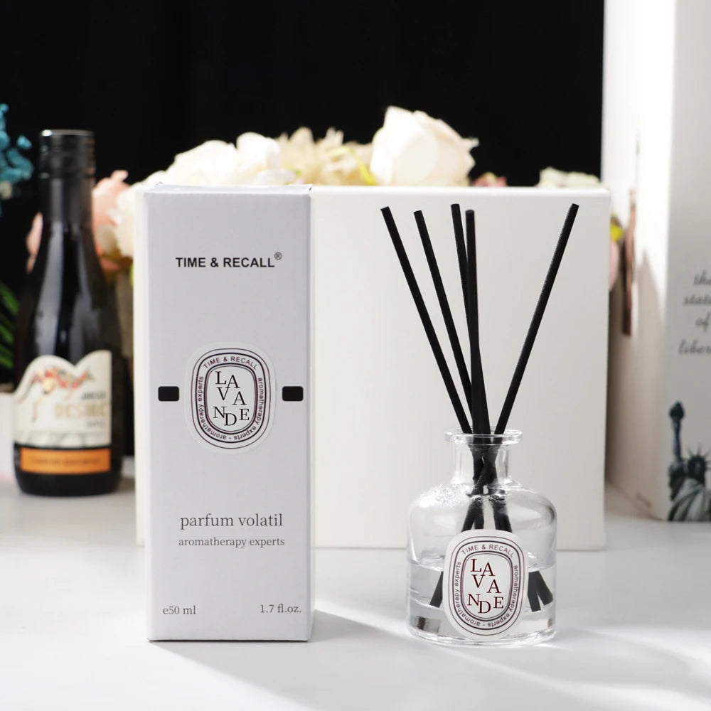 50ml Reed Diffuser Gift Set – Home Fragrance Oil with 4 Reed Sticks, Essential Oil Air Freshener for Bathroom & Home
