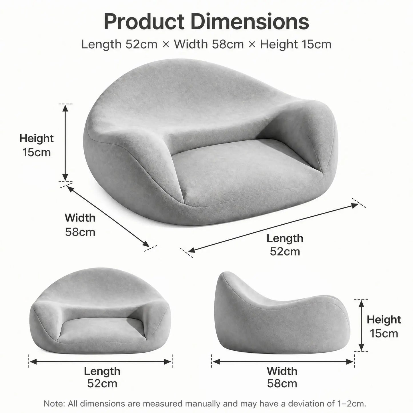 Ergonomic Meditation Cushion - Cross-Legged Yoga, Kneeling & Home Meditation Futon Pillow