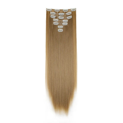 WIGSIN 24-Inch Straight Hair Extensions - 7-Piece Clip-In Synthetic Hair Set for Women