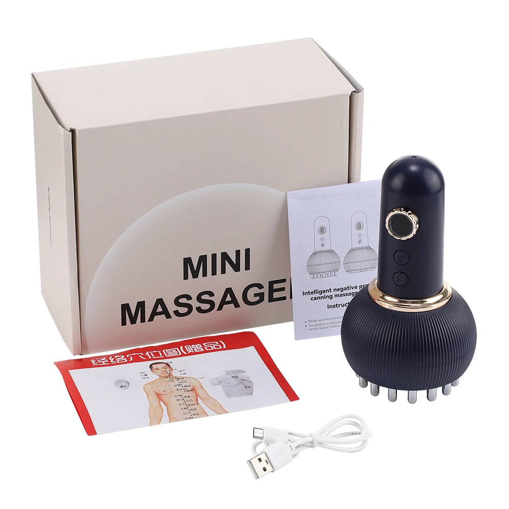 Rechargeable Gua Sha Massager – Body Shaping & Heating Scraping Brush for Lymphatic Detox, Meridian Dredging & Fat Burning