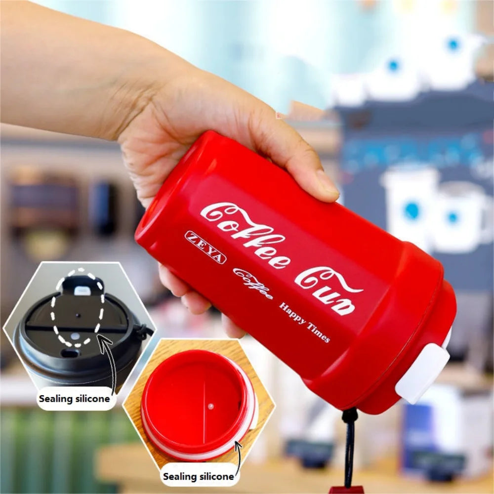 Stainless Steel Thermos Coffee Mug – Leakproof Double Wall Vacuum Travel Cup Portable Insulated Belt Carry Tumbler