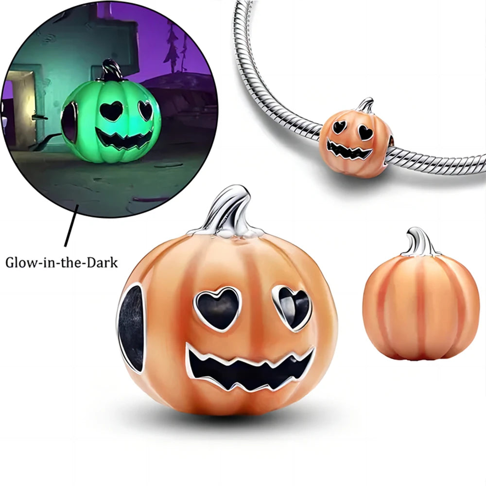 Chameleon Luminous Firefly & Butterfly Silver-Plated Charms - 925 Silver for DIY Bracelet Jewelry Making