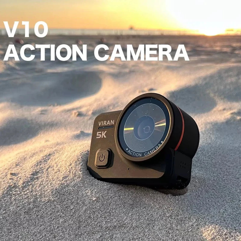 VIRAN V10 5K Action Camera - Waterproof 4K Sports Camera with 2.0" Touch LCD, EIS Stabilization & Motion Detection