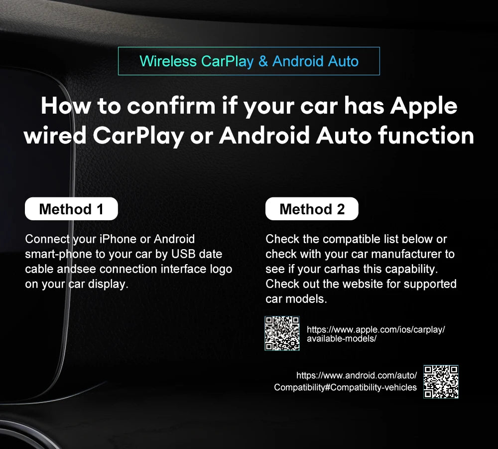 NEW Mini 2 in 1 Wireless CarPlay & Android Auto Adapter – Smart Bluetooth WiFi Dongle, Fast Connect, Plug & Play