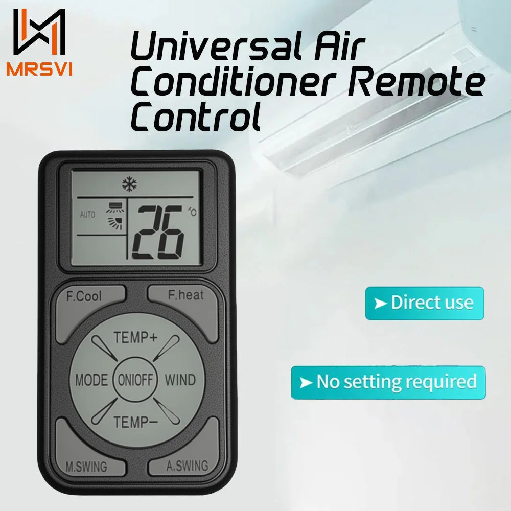 MRSVI Q58 Universal A/C Remote Control - Mini Portable Replacement for Major Air Conditioner Brands & Models