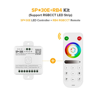 SP530E/SP630E All-in-One WiFi LED Controller, 5CH PWM SPI Pixel LED Strip Control, Compatible with WS2811 WS2812B SK6812 FCOB, Alexa & Google Home Support, Bluetooth Smart Lighting Module