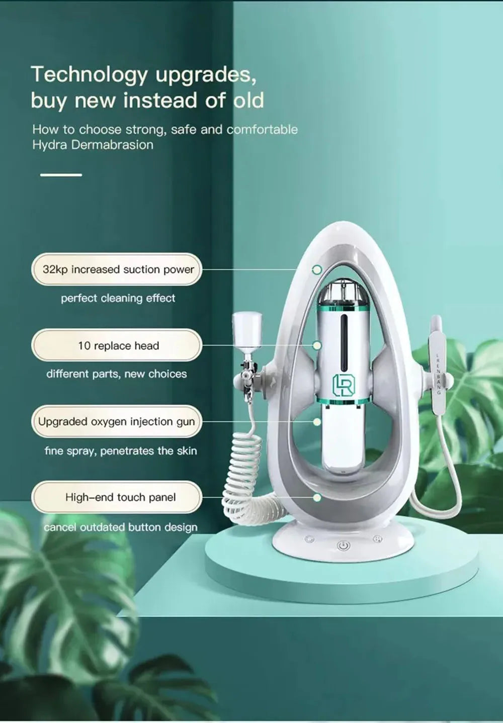 New Peeling Beauty Device – Small Bubble Oxygen Injection Hydra Dermabrasion Aqua Facial Cleaner for Blackhead Removal