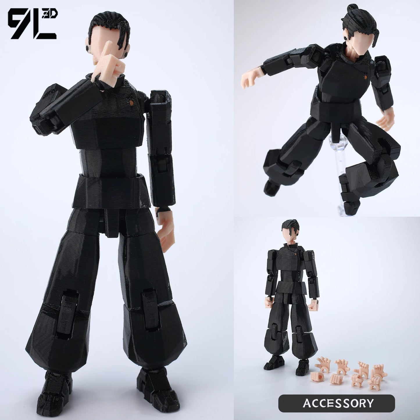 9L3D Printed Anime Action Figures — Jujutsu Kaisen Sukuna, Yuji, Yuta, Satoru Gojo Movable Mannequin Toys