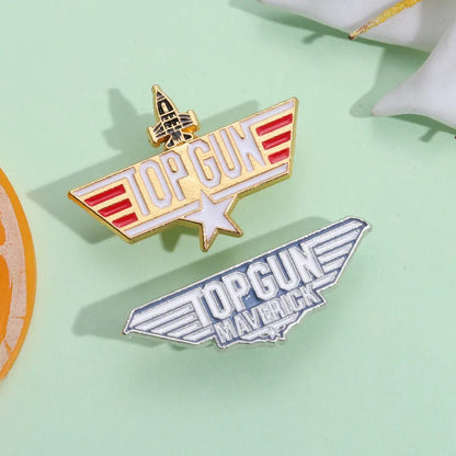 Top Gun Navy Fighter Weapons School Enamel Pin – Vintage Metal Badge for Backpack, Clothes, Jewelry & Shirt Collar