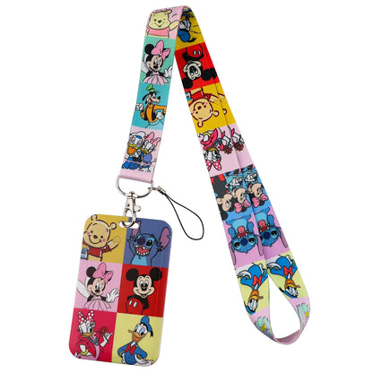 Cartoon Stitch Credential Holder Lanyard – Cute Neck Strap for Keychain, Pass & Credit Card Holder Accessories