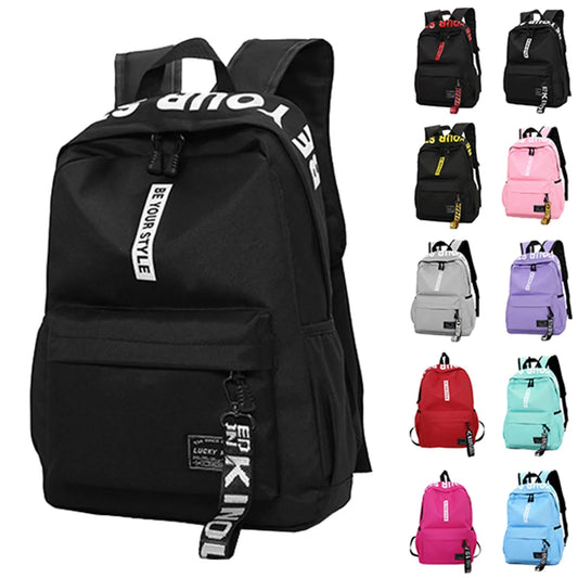 Lightweight Student Backpack – Custom Logo Casual Dual-Shoulder Bag with Arc Straps & Durable Oxford Fabric