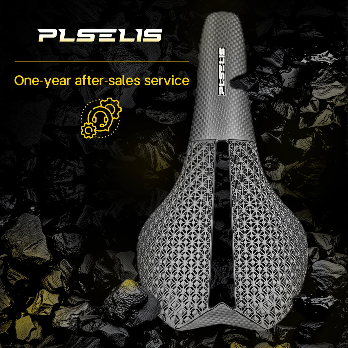 Plselis Carbon Fiber Road Bike Saddle - Lightweight 3D Printed Bicycle Seat 130g Riding Accessory