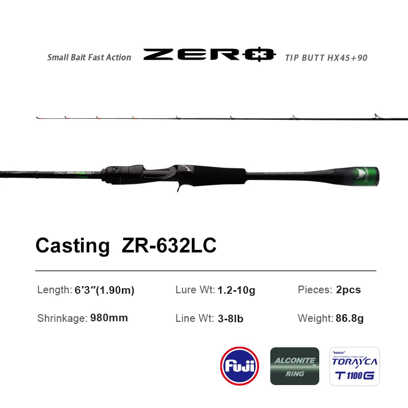 PURELURE ZERO UL Fishing Rod - Lightweight Carbon Spinning & BFS Rod for Trout and Bass