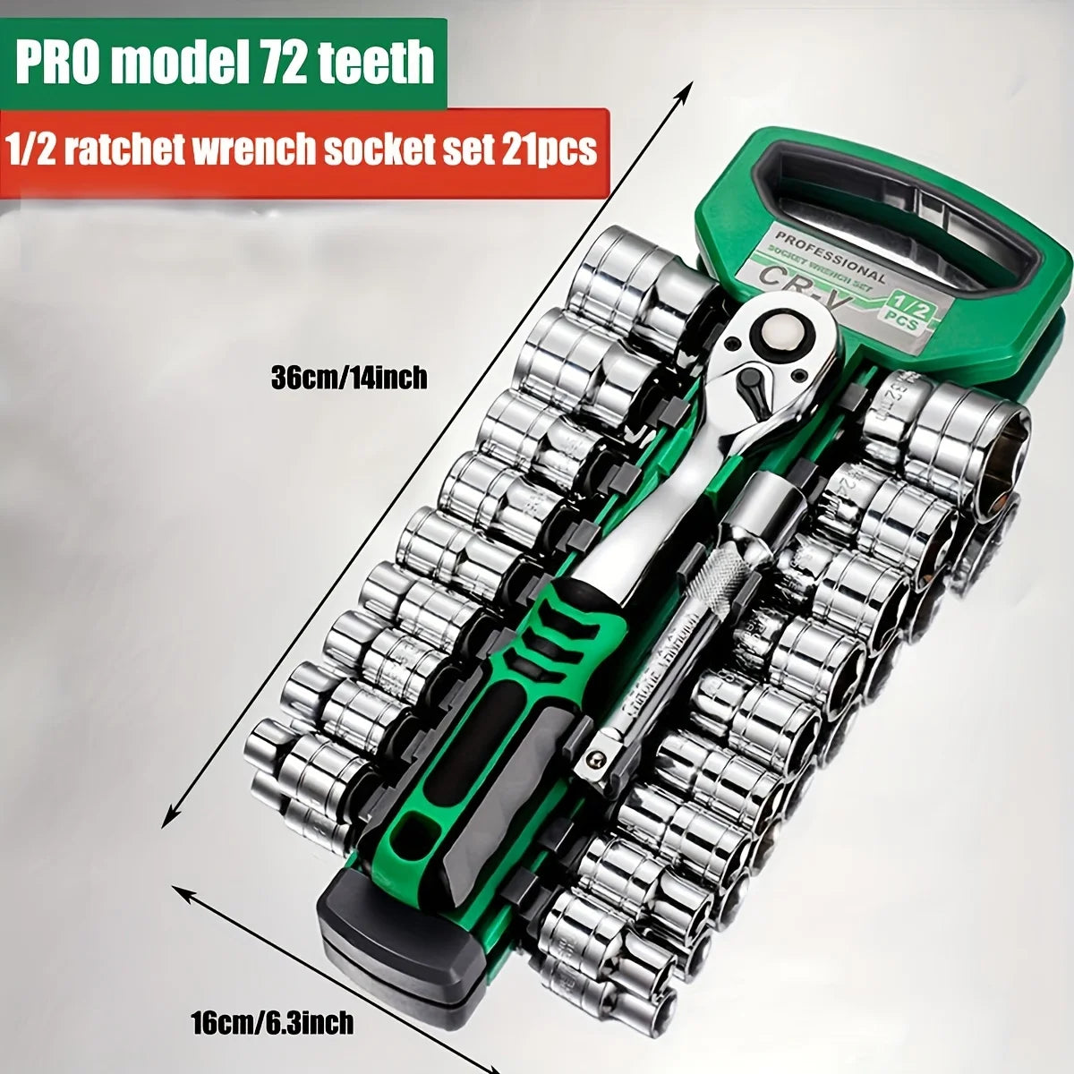 # 72-Piece Drive Socket Set - 1/4", 3/8" & 1/2" Ratchet Wrench Kit for Auto Repair & Mechanics