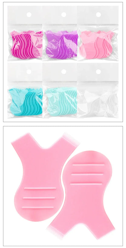 10pcs Reusable Eyelash Brushes – Y Shape Comb for Lash Lifting, Curling & Extension Perm Tools