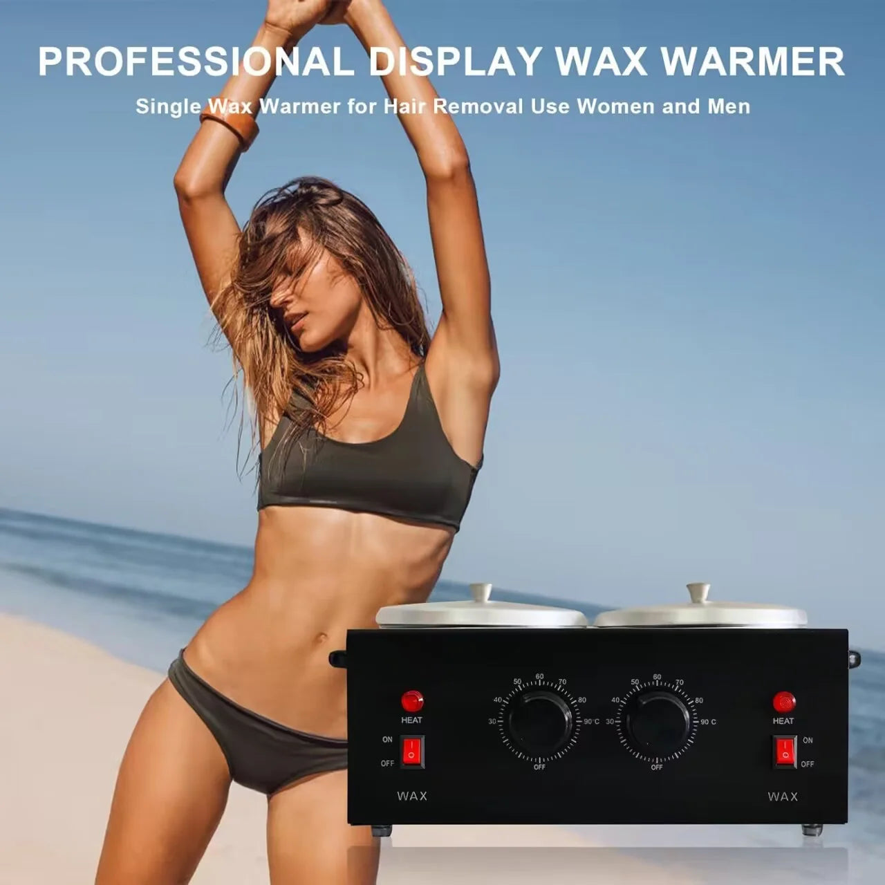 Dual Wax Pot Professional Heater – Electric Paraffin Waxing Machine for Hair Removal & Spa Use