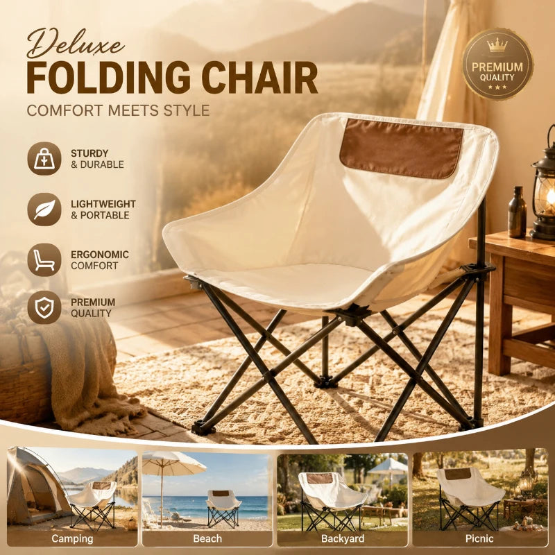 Ultra-Light Portable Folding Camping Chair – Compact Outdoor Fishing, Hiking, Picnic & Travel Seat with Comfortable Design