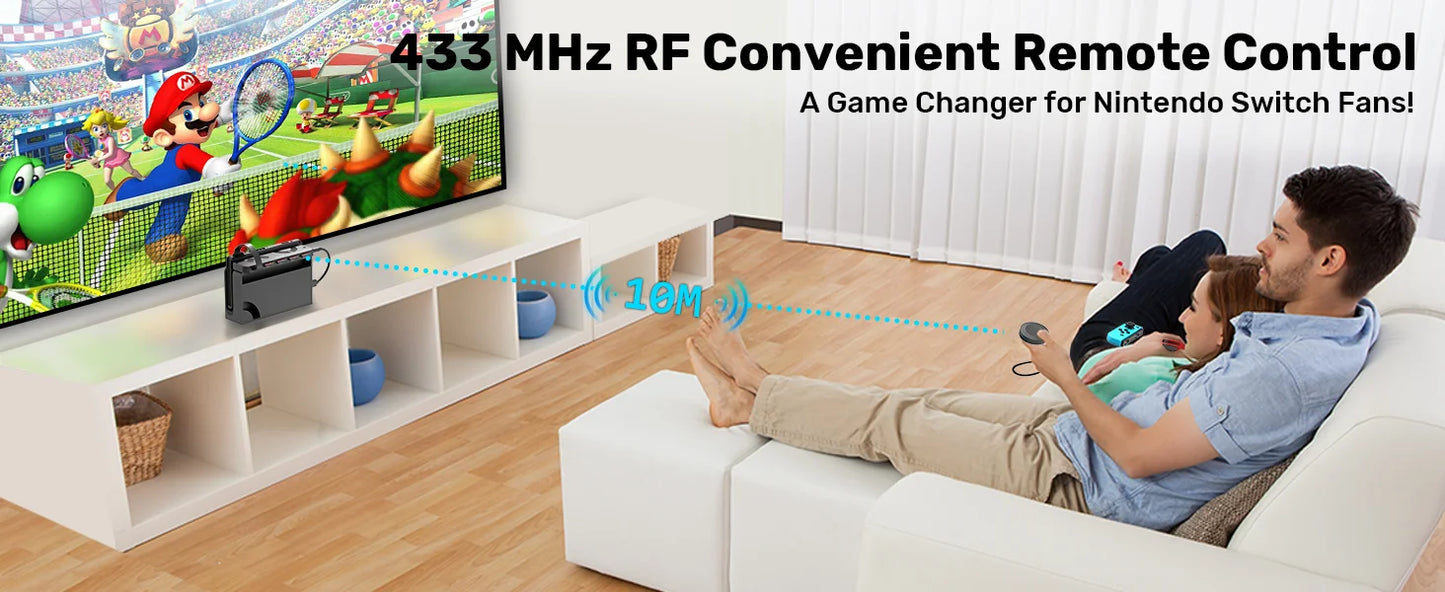 Unitek Game Card Switcher for Nintendo Switch OLED — Multi-Game Card Reader with Wireless Remote Control Accessory