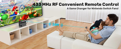 Unitek Game Card Switcher for Nintendo Switch OLED — Multi-Game Card Reader with Wireless Remote Control Accessory