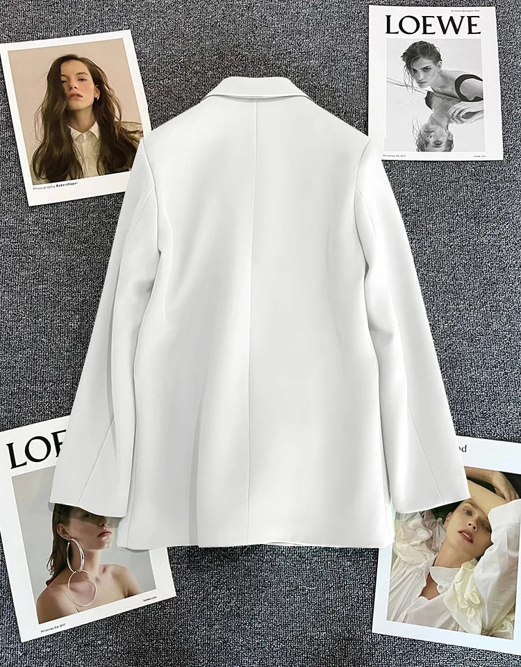 2023 Women's Elegant Single Button Blazer – Slim Fit Long Sleeve Office Jacket for Autumn & Winter