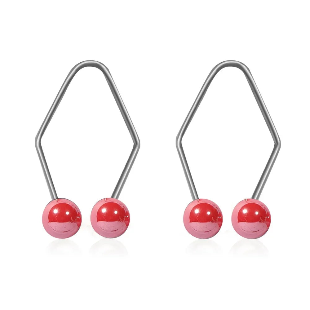 2PCS Alloy Dimple Maker – Pearl Facial Beauty Tool for Cheek Dimples, Easy to Wear Trainer Gift