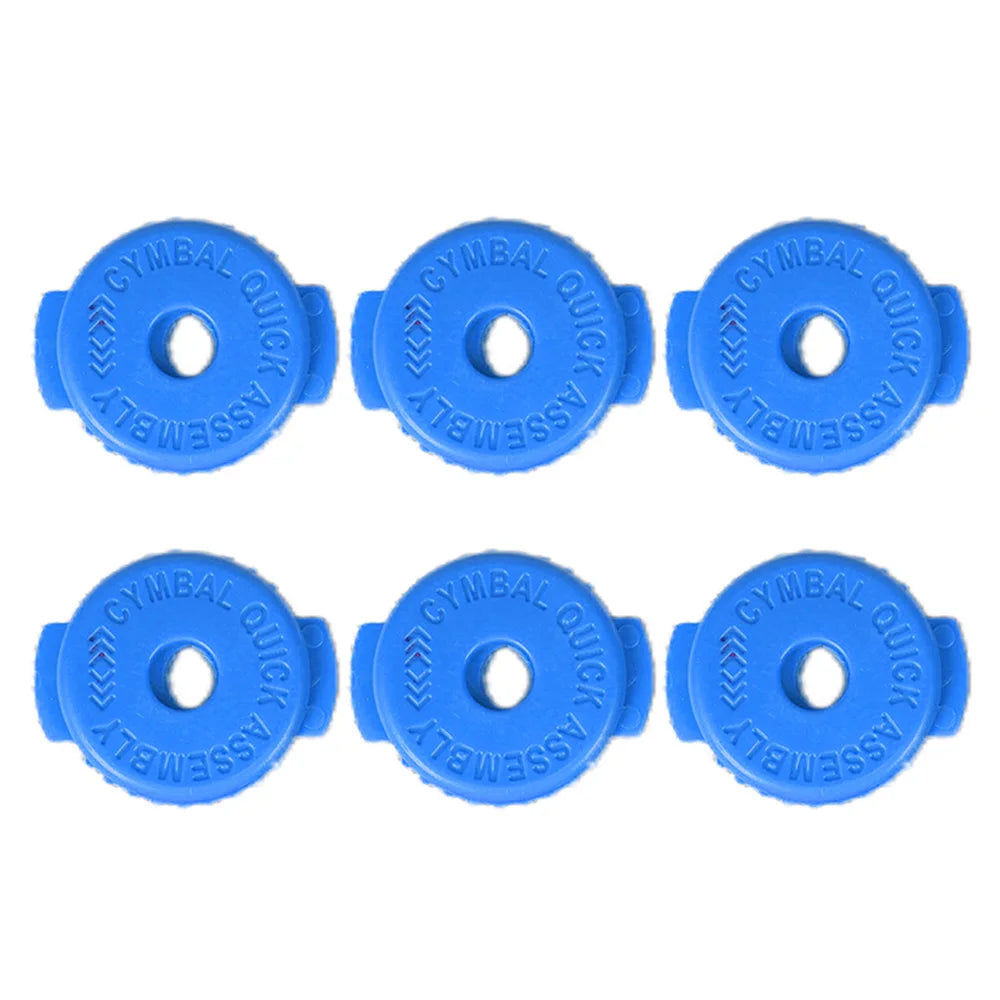 6pcs Plastic Cymbal Mates - Quick Release Cymbal Nuts for 8mm Threaded Cymbal Stands Drum Accessories